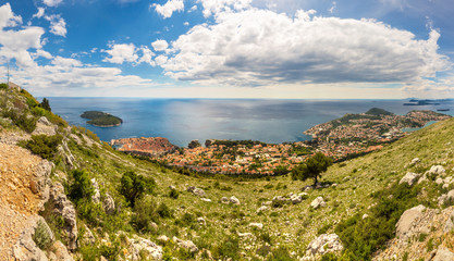Aerial view of old city Dubrovnik