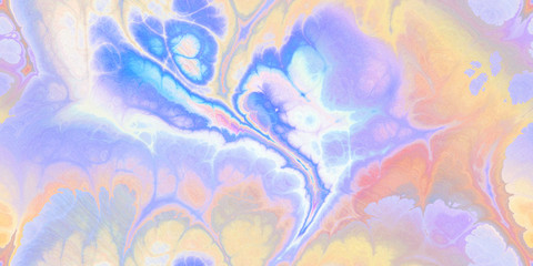 Obraz na płótnie Canvas pastel blue white orange purple marbleized seamless tile