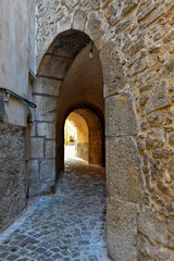Naklejka na ściany i meble A street of Sant'Agapito, village of Molise region, Italy.