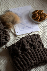 Fototapeta na wymiar wool and knitting