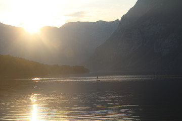 Bohinj lake at sunset, Slovenia	