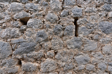 Old rock wall. Rock wall from old castle. Rock wall background texture.