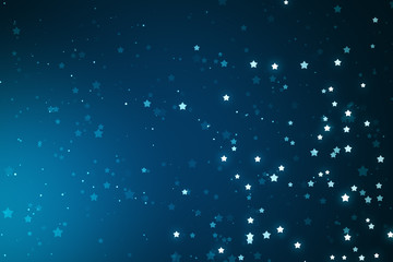 Abstract blurry blue star background