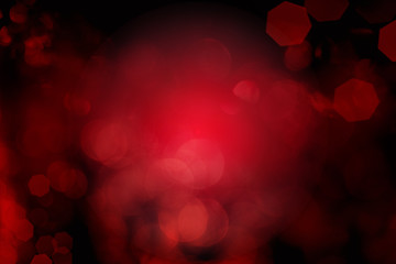 Festive red background bokeh of glare