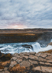 Gullfoss Waterfall, South Iceland, Europe
