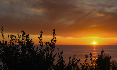 Breathtaking Sunset, Palos Verdes Peninsula, South Bay of Los Angeles County, California