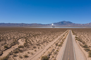 Solar power plant at Mojave Desert in California