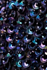 Fabric with sequins and sequins of bright colors. Fashion glitter fabric, sequins. Shiny surface