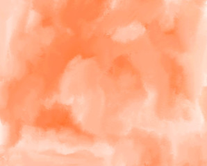 Red orange background Abstract painting watercolor texture in shades of coral Colorful paint splashes