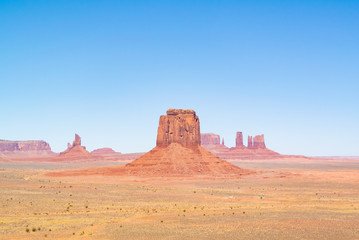 Monument Valley, Utah/united states of america-October 7th 2019: Landscape with buttes in desert 