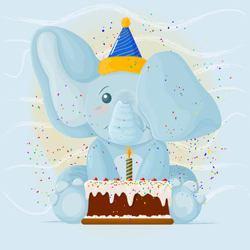 Cute Birthday elephant