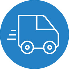 Speedy Delivery Van Outline Icon