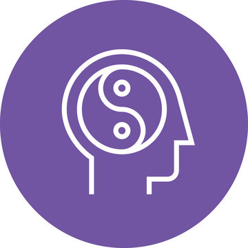 recommend clip art: Yin Yang Harmony Outline Icon