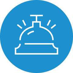 Front Desk Bell Hospitality Outline Icon