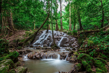Beautifule Waterfall in Sa Nang Manora Forest Park, Phang Nga, Thailand