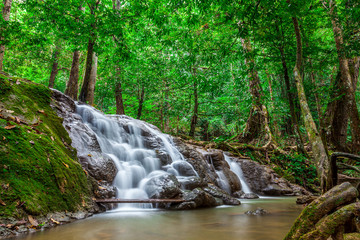 Beautifule Waterfall in Sa Nang Manora Forest Park, Phang Nga, Thailand