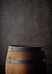 old wooden barrel