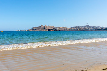 Chile Coquimbo promontory of the city seen from the bay of La Herradura