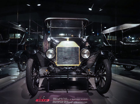Vintage Ford T 1916 car at Turin car museum in Turin