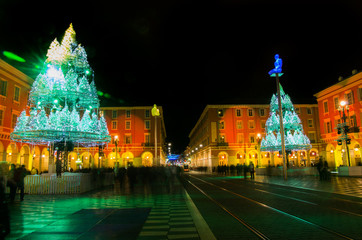 Nice decorated for Christmas, France