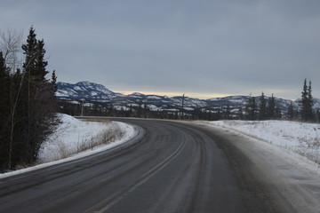 carretera en invierno