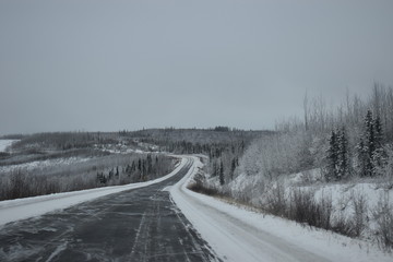 carretera en invierno