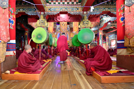 India, Buddhist Monk At Tawang - Torgya Festival.