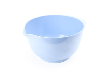 Blue Mixing bowl isolated on white background with Clipping path.