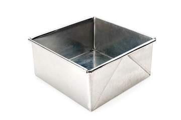 Baking tray isolated on white background with clipping path.