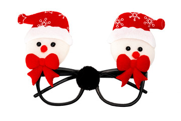 Chrismas Sunglasses isolated on white background with clipping path.