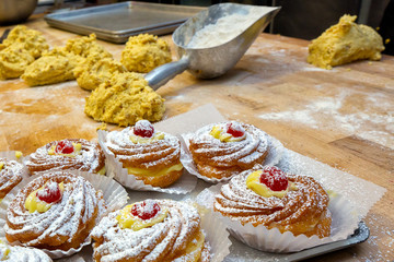 pastry making in bakery 