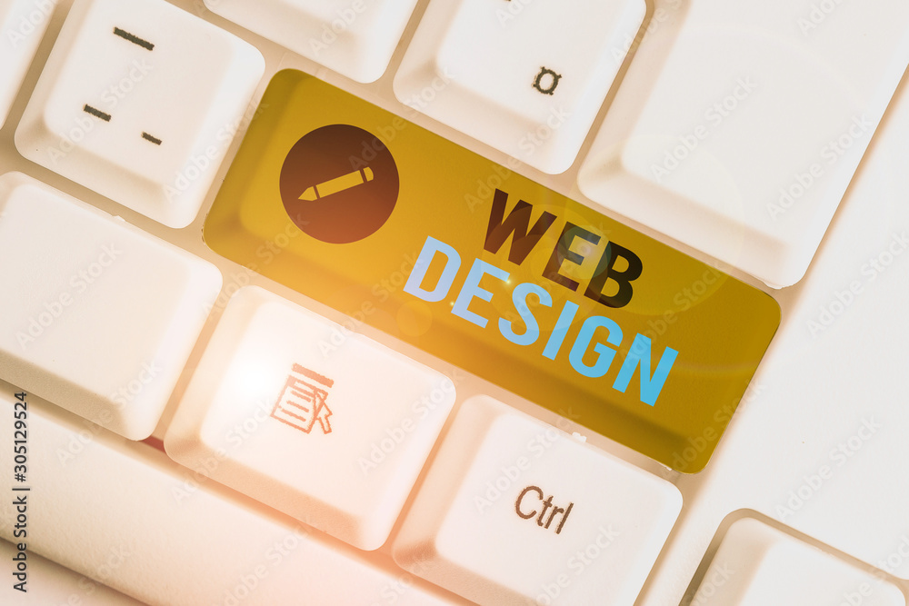 Poster conceptual hand writing showing web design. concept meaning website development designing and proces