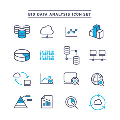 BIG DATA ANALYSIS ICON SET