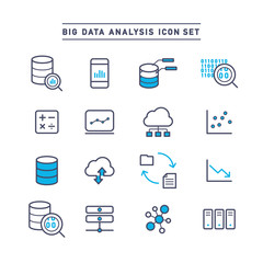 BIG DATA ANALYSIS ICON SET