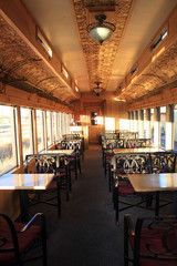 Interior of the vintage train