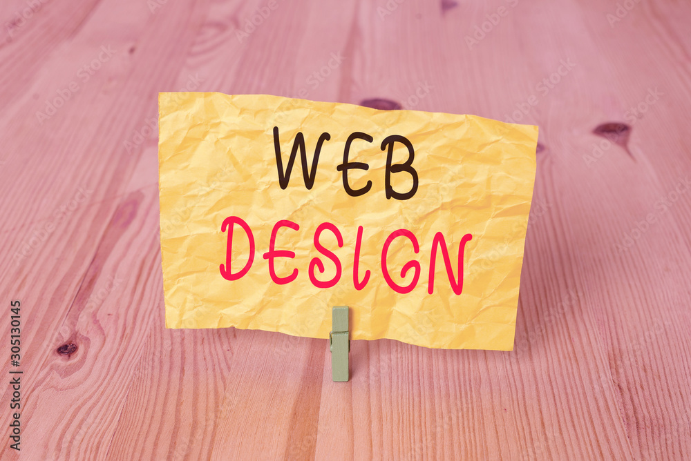 Poster conceptual hand writing showing web design. concept meaning website development designing and proces