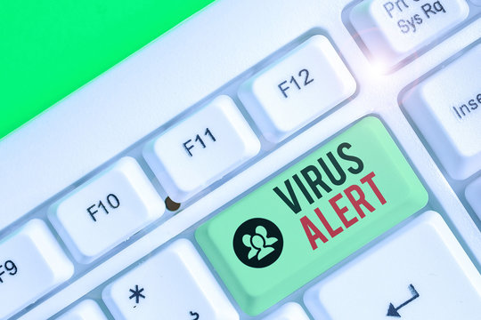 Text sign showing Virus Alert. Business photo text message warning of a nonexistent computer virus threat