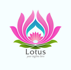 Vector abstract, Lotus flower symbol.