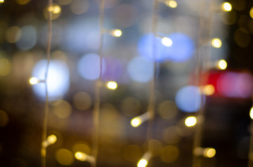 Background lights bokeh gold christmas.