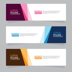 Vector abstract design web banner template. Web Design Elements - Header Design. Abstract geometric web banner template on grey background.Modern banner.