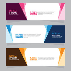 Fototapeta premium Vector abstract design web banner template. Web Design Elements - Header Design. Abstract geometric web banner template on grey background.Modern banner.