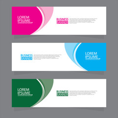 Vector abstract design web banner template. Web Design Elements - Header Design. Abstract geometric web banner template on grey background.Modern banner.