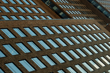 brick wall with windows