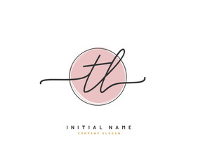 T L TL Beauty vector initial logo, handwriting logo of initial signature, wedding, fashion, jewerly, boutique, floral and botanical with creative template for any company or business.