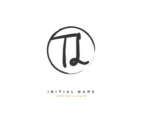 T L TL Beauty vector initial logo, handwriting logo of initial signature, wedding, fashion, jewerly, boutique, floral and botanical with creative template for any company or business.