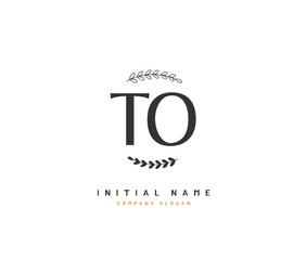 Obraz premium T A TA Beauty vector initial logo, handwriting logo of initial signature, wedding, fashion, jewerly, boutique, floral and botanical with creative template for any company or business.
