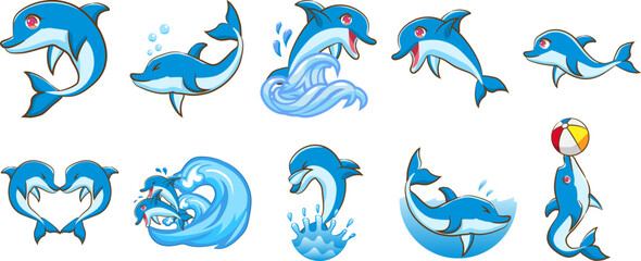 dolphin vector graphic clipart design