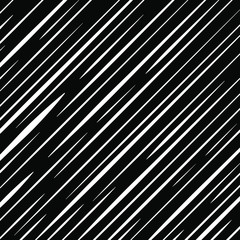 White abstract random width diagonal shapes. Black background. Oblique pattern. design element for web, prints, template and textile pattern