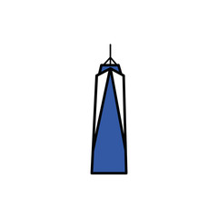new york skyscraper building fill style icon