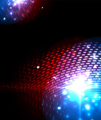 Fototapeta premium Abstract blue neon star background for celebration design. Luxury festive background.